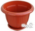 Укрпластик Горшок для цветов с подставкой «Волна» 13л